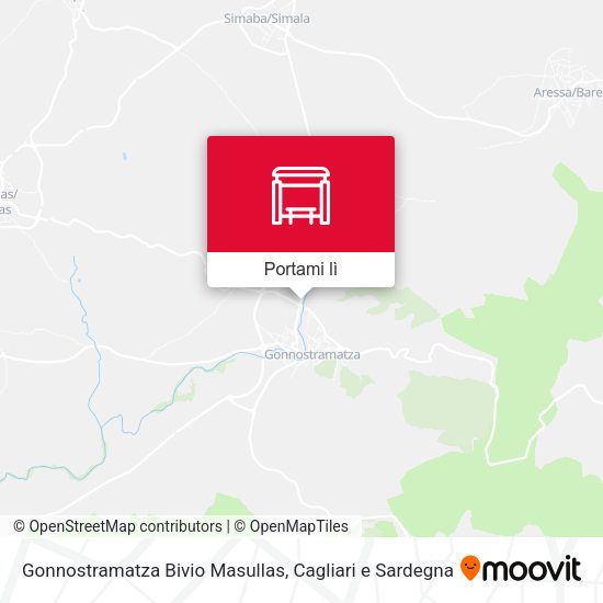 Mappa Gonnostramatza Bivio Masullas