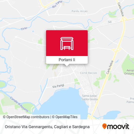 Mappa Oristano Via Gennargentu