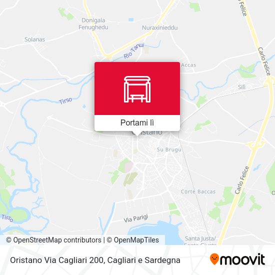 Mappa Oristano Via Cagliari 200