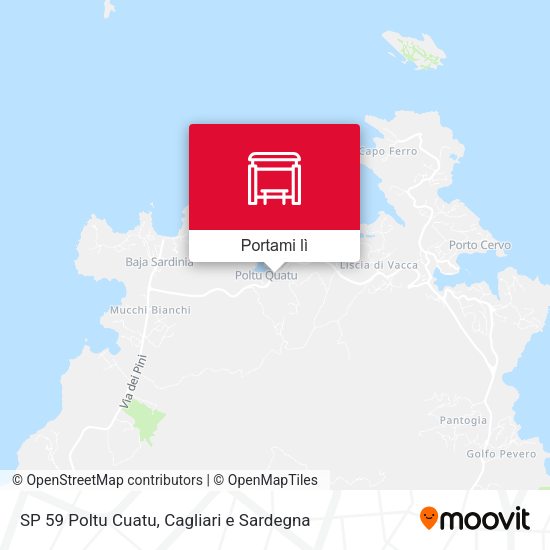 Mappa SP 59 Poltu Cuatu