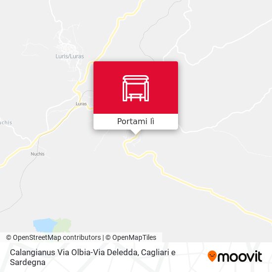 Mappa Calangianus Via Olbia-Via Deledda