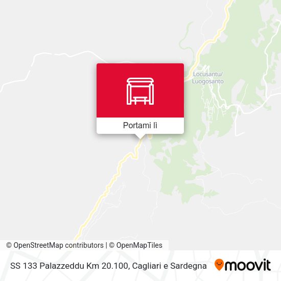 Mappa SS 133 Palazzeddu Km 20.100