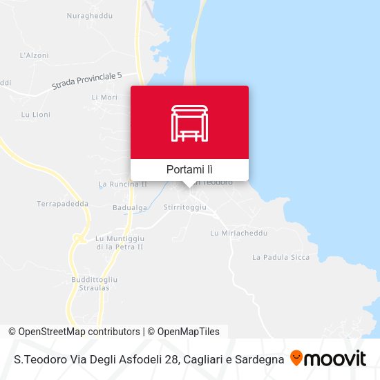 Mappa S.Teodoro Via Degli Asfodeli 28