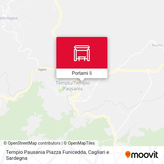 Mappa Tempio Pausania Piazza Funicedda