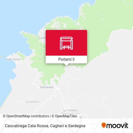 Mappa Cascabraga Cala Rossa