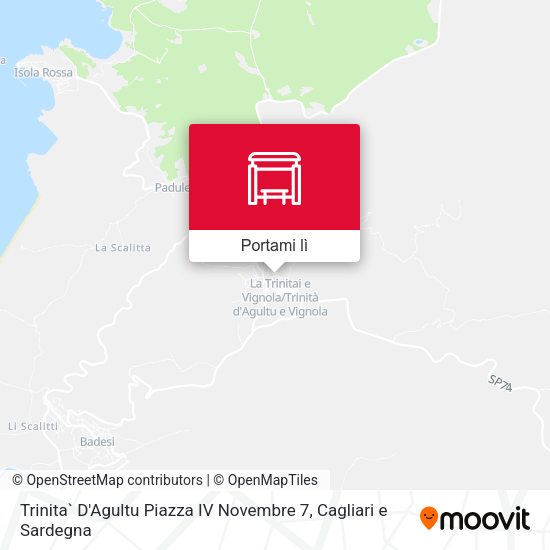 Mappa Trinita` D'Agultu Piazza IV Novembre 7