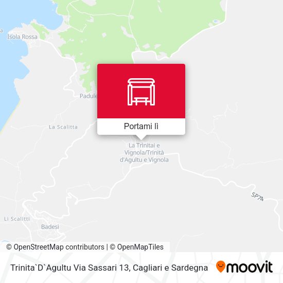 Mappa Trinita`D`Agultu Via Sassari 13