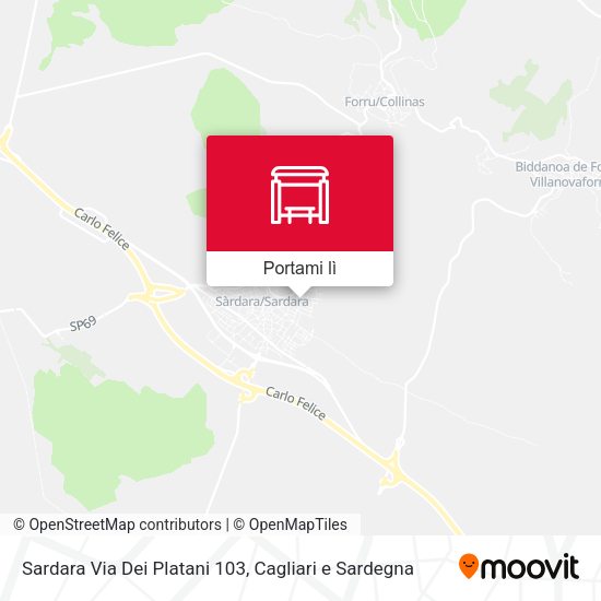 Mappa Sardara Via Dei Platani 103