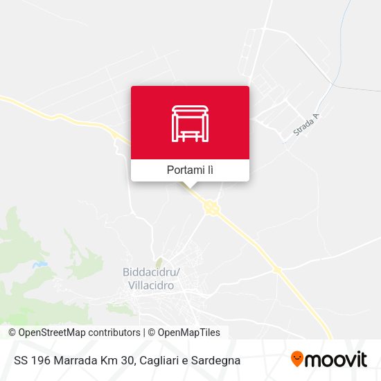 Mappa SS 196 Marrada Km 30