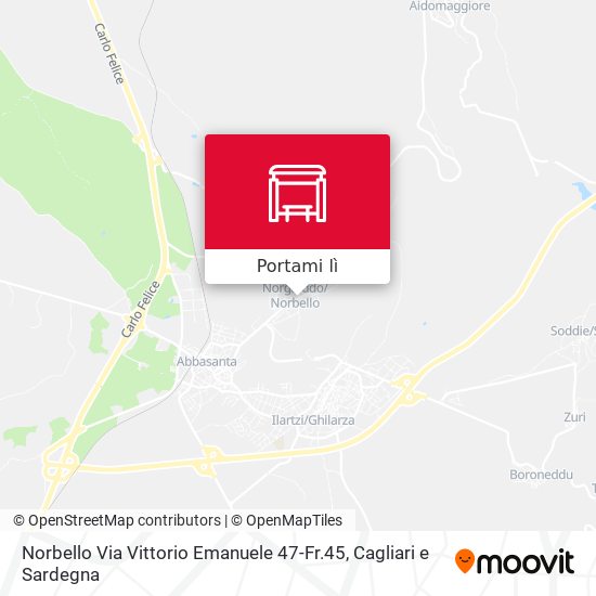 Mappa Norbello Via Vittorio Emanuele 47-Fr.45