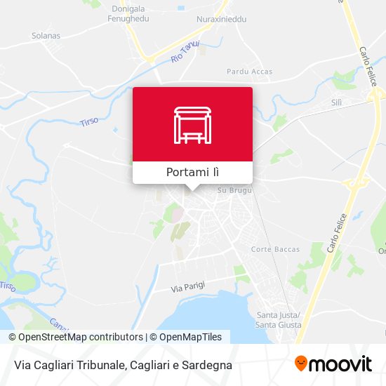 Mappa Via Cagliari Tribunale