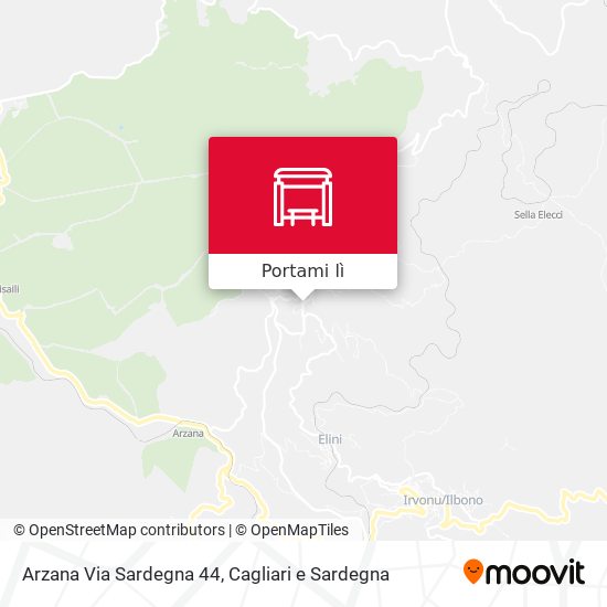 Mappa Arzana Via Sardegna 44