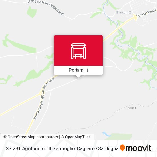 Mappa SS 291 Agriturismo Il Germoglio