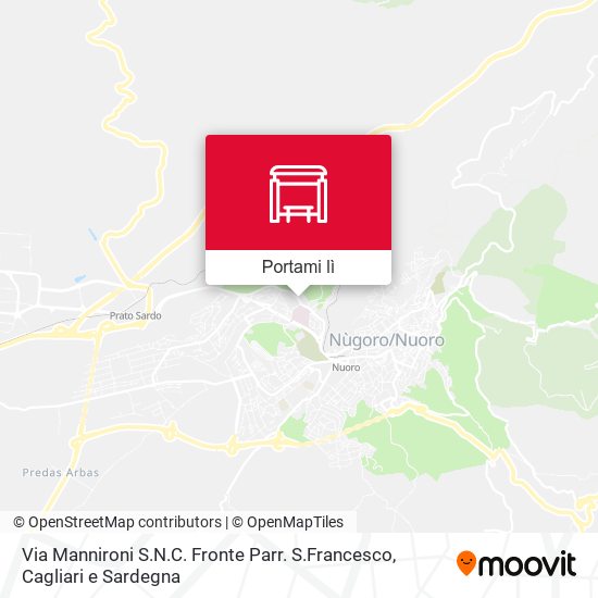 Mappa Via Mannironi S.N.C. Fronte Parr. S.Francesco