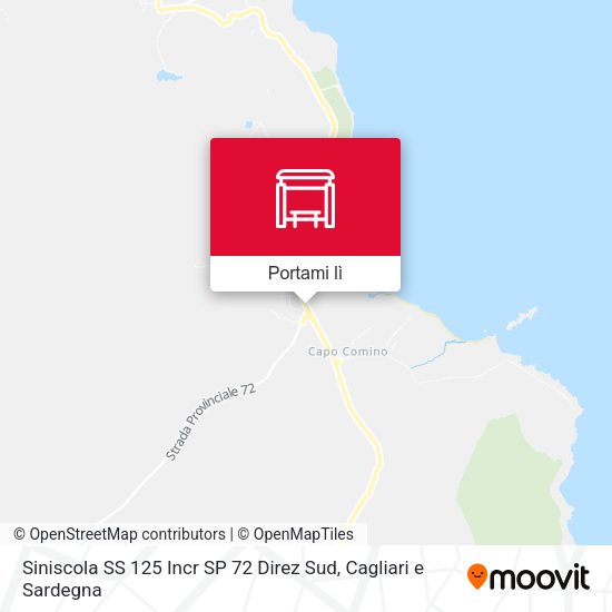 Mappa Siniscola SS 125 Incr SP 72 Direz Sud