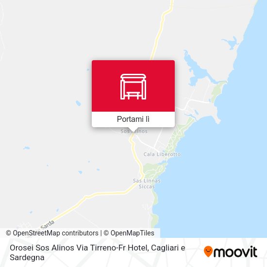 Mappa Orosei Sos Alinos Via Tirreno-Fr Hotel