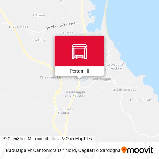 Mappa Badualga Fr Cantoniera Dir Nord