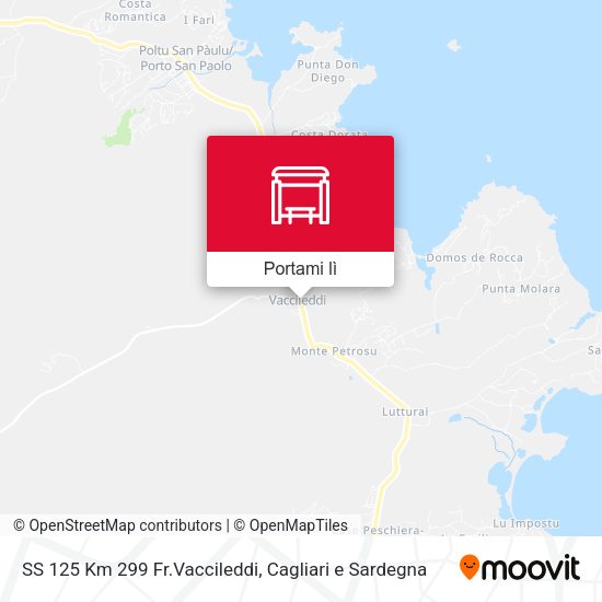 Mappa SS 125 Km 299 Fr.Vaccileddi