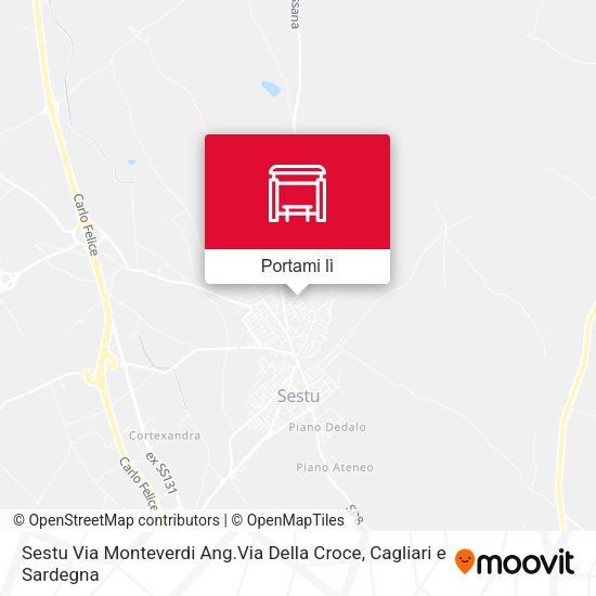 Mappa Sestu Via Monteverdi Ang.Via Della Croce
