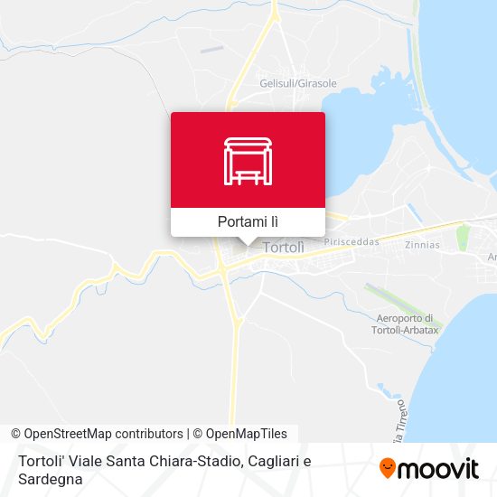 Mappa Tortoli' Viale Santa Chiara-Stadio