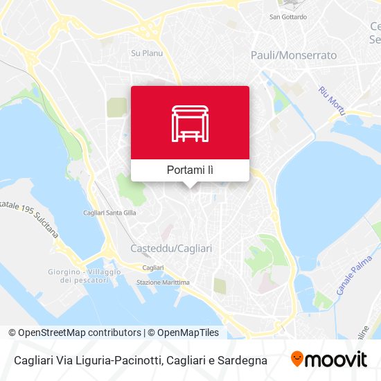 Mappa Cagliari Via Liguria-Pacinotti