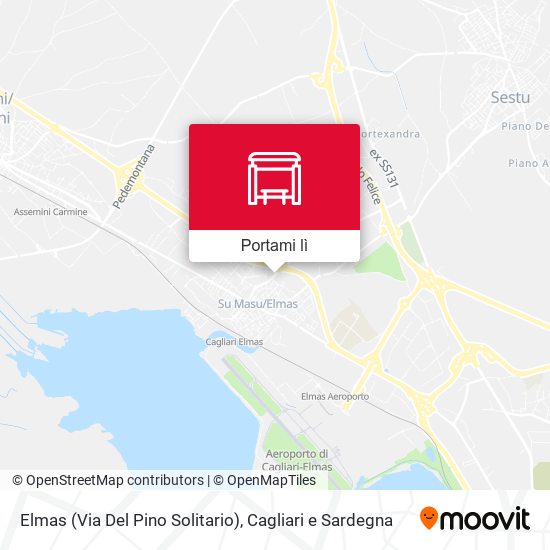 Mappa Elmas (Via Del Pino Solitario)
