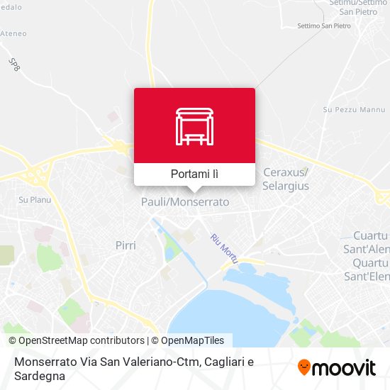 Mappa Monserrato Via San Valeriano-Ctm