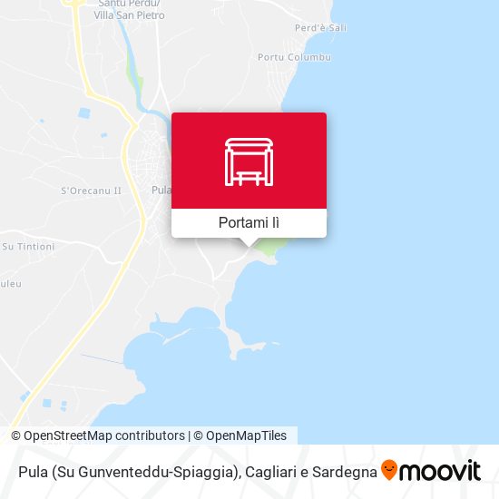 Mappa Pula (Su Gunventeddu-Spiaggia)