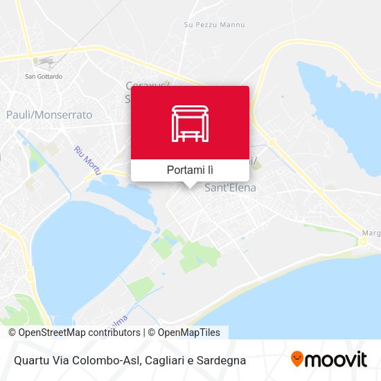 Mappa Quartu Via Colombo-Asl