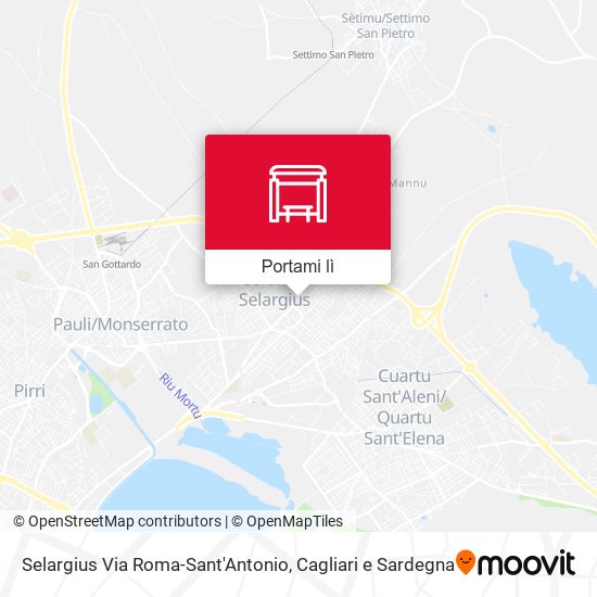 Mappa Selargius Via Roma-Sant'Antonio