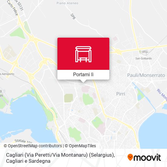 Mappa Cagliari (Via Peretti / Via Montanaru) (Selargius)