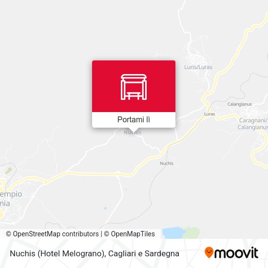 Mappa Nuchis (Hotel Melograno)