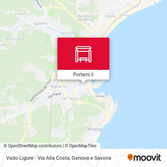 Mappa Vado Ligure - Via Alla Costa