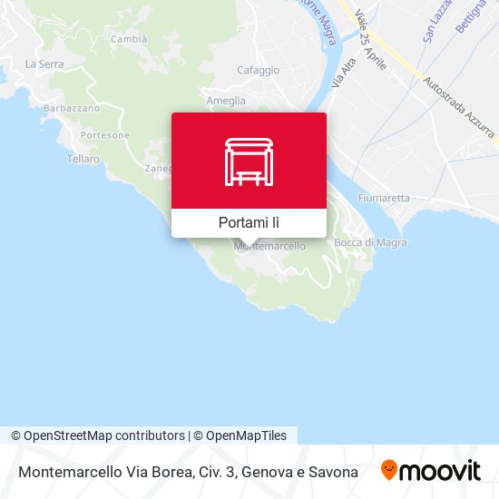 Mappa Montemarcello Via Borea, Civ. 3
