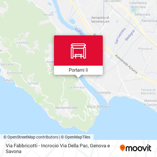 Mappa Via Fabbricotti - Incrocio Via Della Pac