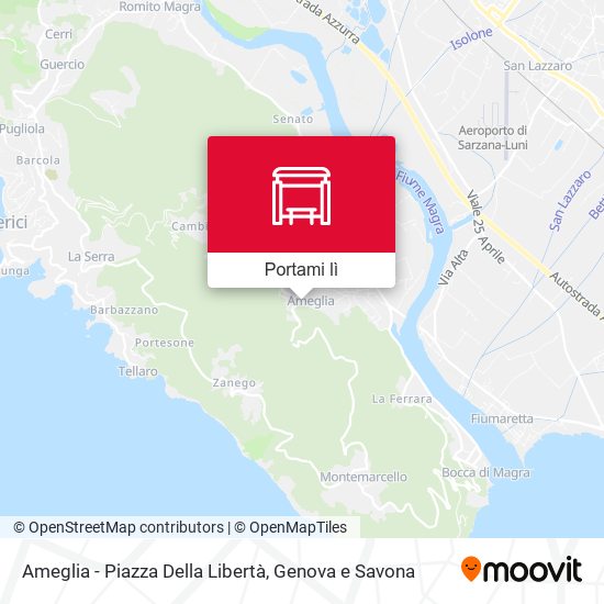 Mappa Ameglia - Piazza Della Libertà