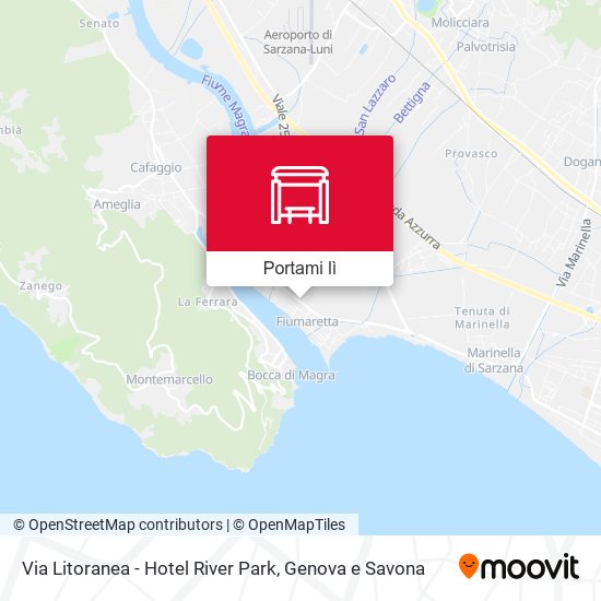 Mappa Via Litoranea - Hotel River Park