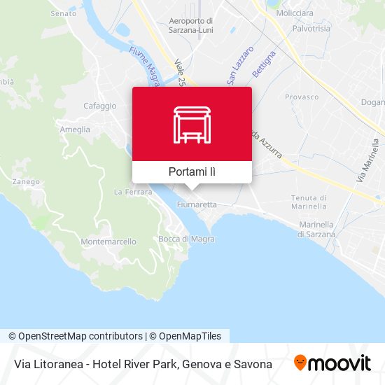 Mappa Via Litoranea - Hotel River Park
