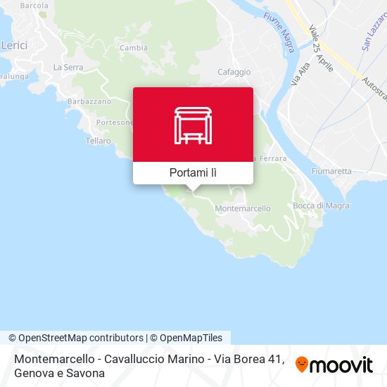 Mappa Montemarcello - Cavalluccio Marino - Via Borea 41