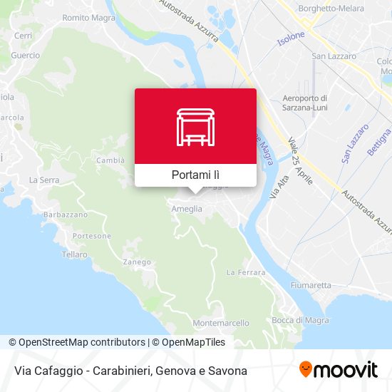 Mappa Via Cafaggio - Carabinieri
