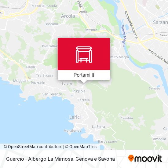 Mappa Guercio - Albergo La Mimosa