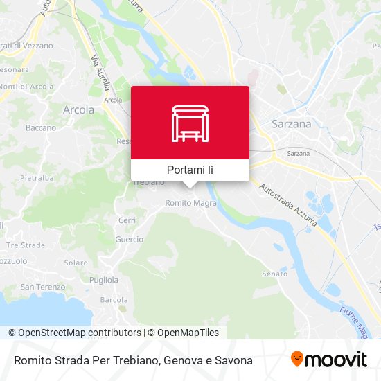 Mappa Romito Strada Per Trebiano