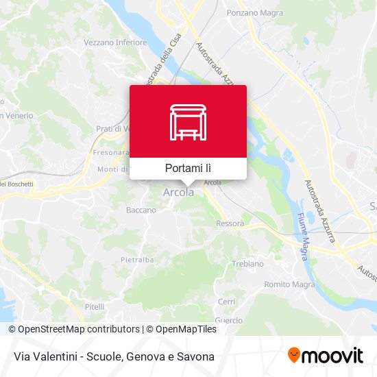 Mappa Via Valentini - Scuole