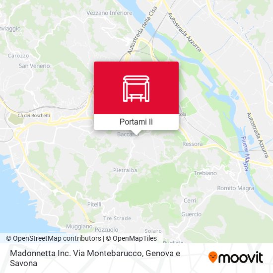 Mappa Madonnetta Inc. Via Montebarucco