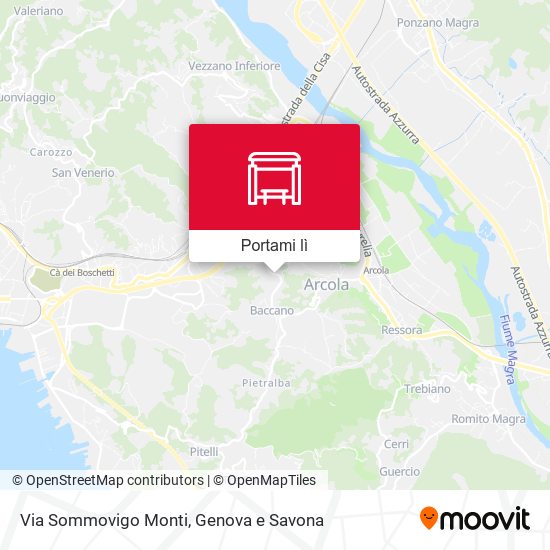 Mappa Via Sommovigo Monti