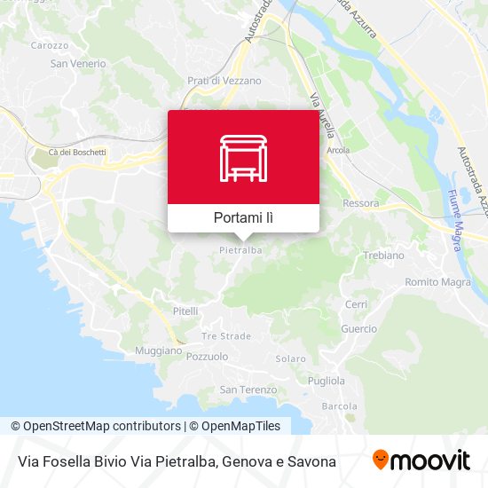 Mappa Via Fosella Bivio Via Pietralba