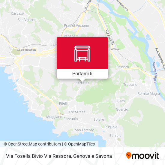 Mappa Via Fosella Bivio Via Ressora