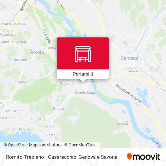 Mappa Romito-Trebiano - Casarecchio