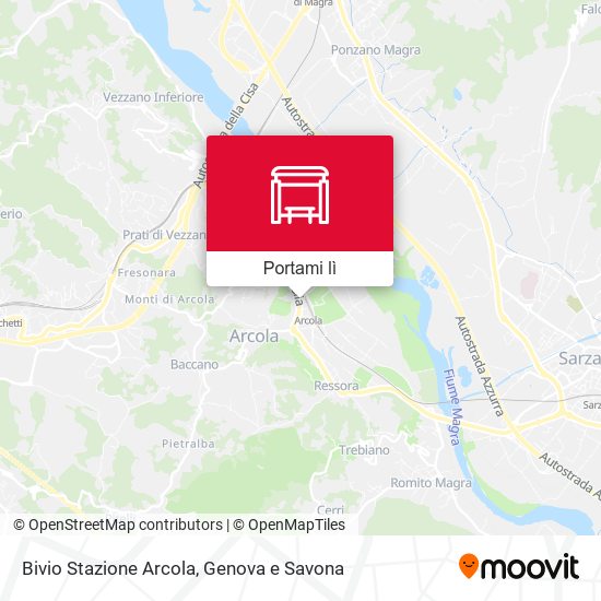 Mappa Bivio Stazione Arcola