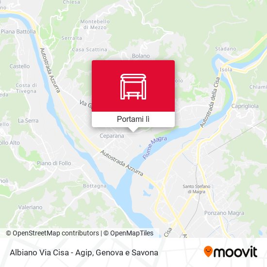 Mappa Albiano Via Cisa - Agip